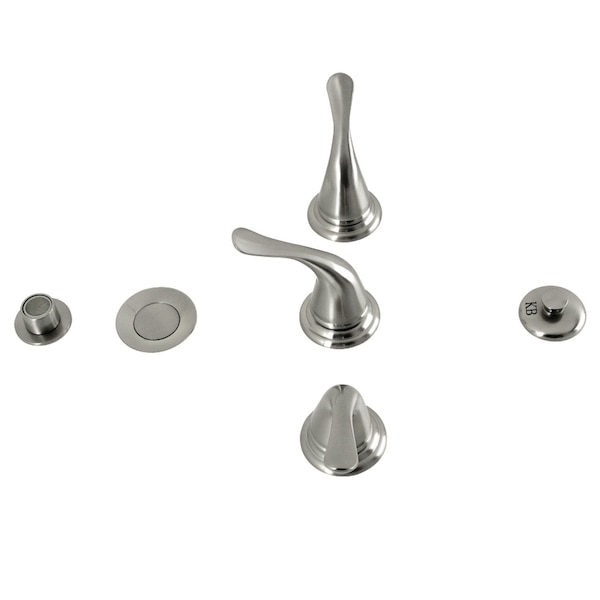 ThreeHandle Bidet Faucet, Brushed Nickel